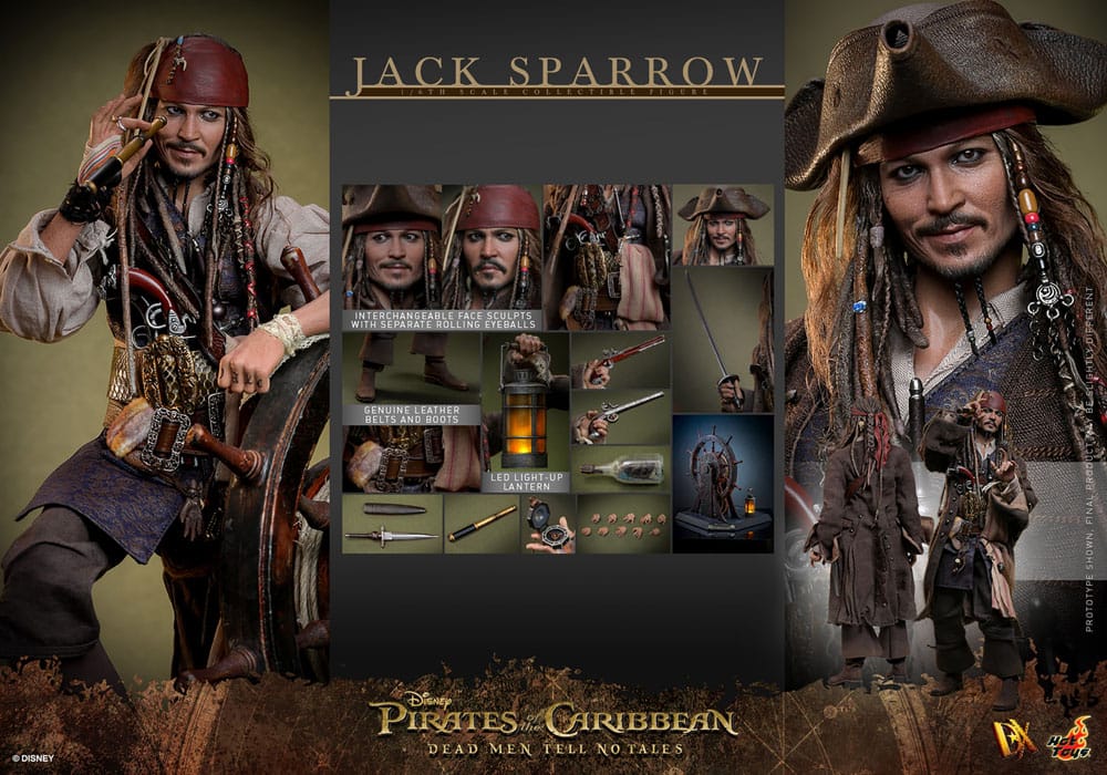 Pirates of the Caribbean: Dead Men Tell No Tales DX Action Figure 1/6 Jack Sparrow 30cm - Action Figures - Hot Toys - Hobby Figures UK