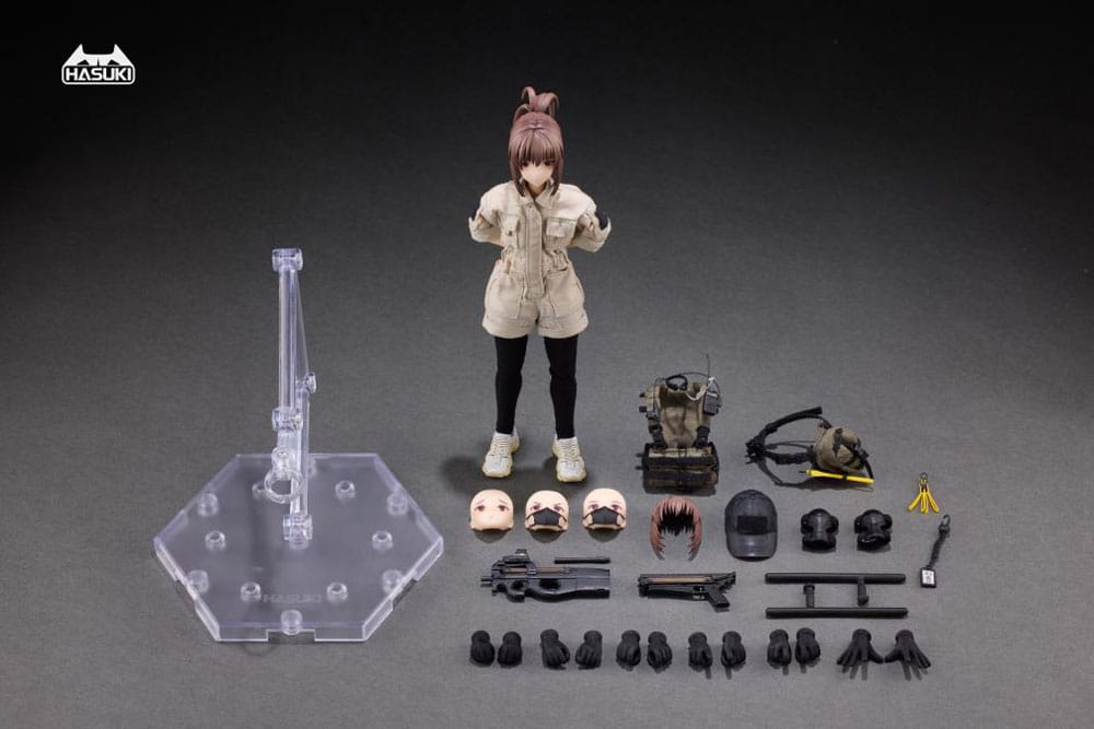 Pocket Art Action Action Figure 1/12 PA006 Reizei Hiyo the Security 15cm - Action Figures - Hasuki - Hobby Figures UK