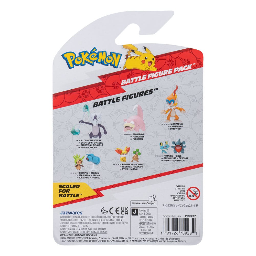 Pokémon Battle Figure First Partner Set Figure 2-Pack Bulbasaur #2, Pikachu #1 - Mini Figures - Jazwares - Hobby Figures UK