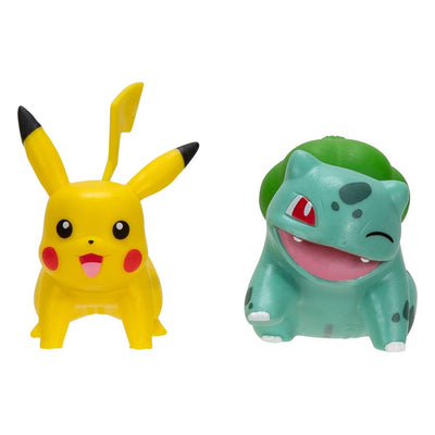 Pokémon Battle Figure First Partner Set Figure 2-Pack Bulbasaur #2, Pikachu #1 - Mini Figures - Jazwares - Hobby Figures UK