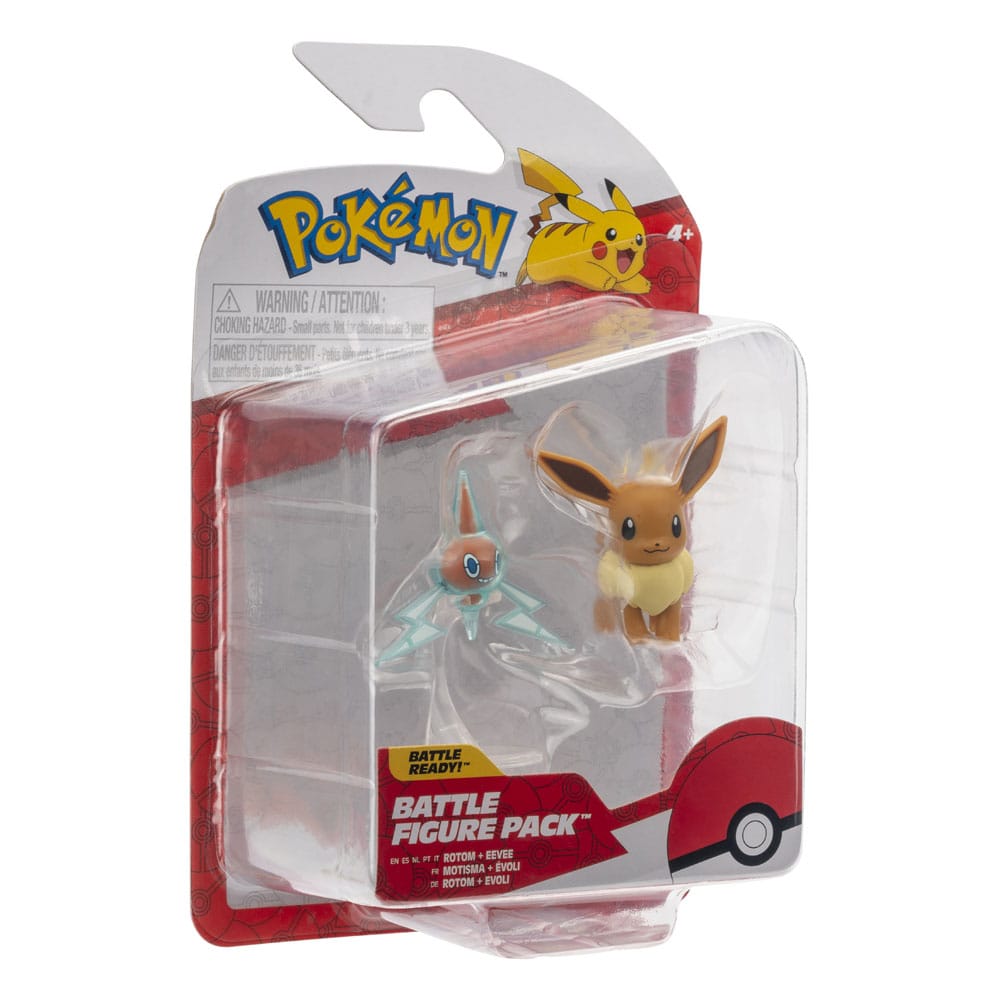 Pokémon Battle Figure Set 2-Pack Eevee #4, Rotom 5cm – Hobby Figures