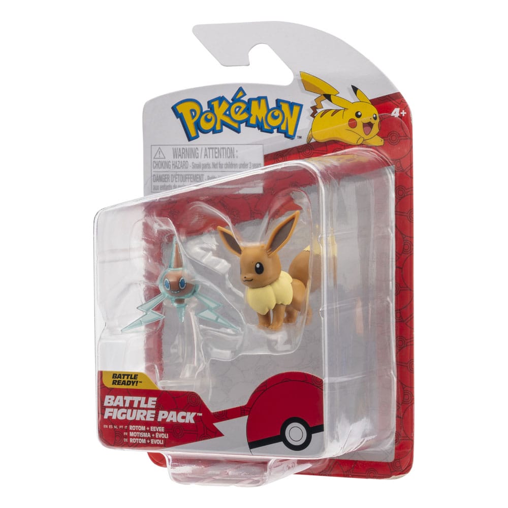 Pokémon Battle Figure Set 2-Pack Eevee #4, Rotom 5cm – Hobby Figures
