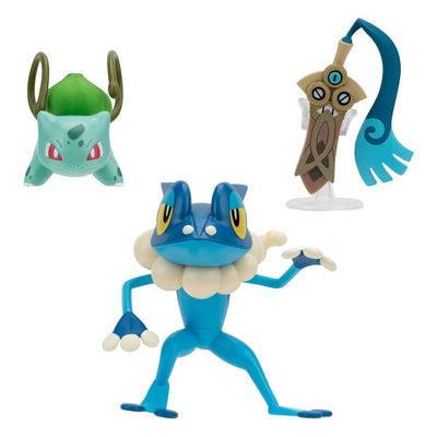 Pokémon Battle Figure Set 3-Pack Honedge, Bulbasaur #4, Frogadier 5cm - Action Figures - Jazwares - Hobby Figures UK
