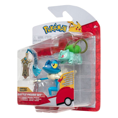 Pokémon Battle Figure Set 3-Pack Honedge, Bulbasaur #4, Frogadier 5cm - Action Figures - Jazwares - Hobby Figures UK