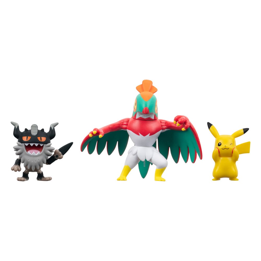 Pokémon Battle Figure Set 3-Pack Pikachu #8, Perrserker, Hawlucha 5cm - Action Figures - Jazwares - Hobby Figures UK