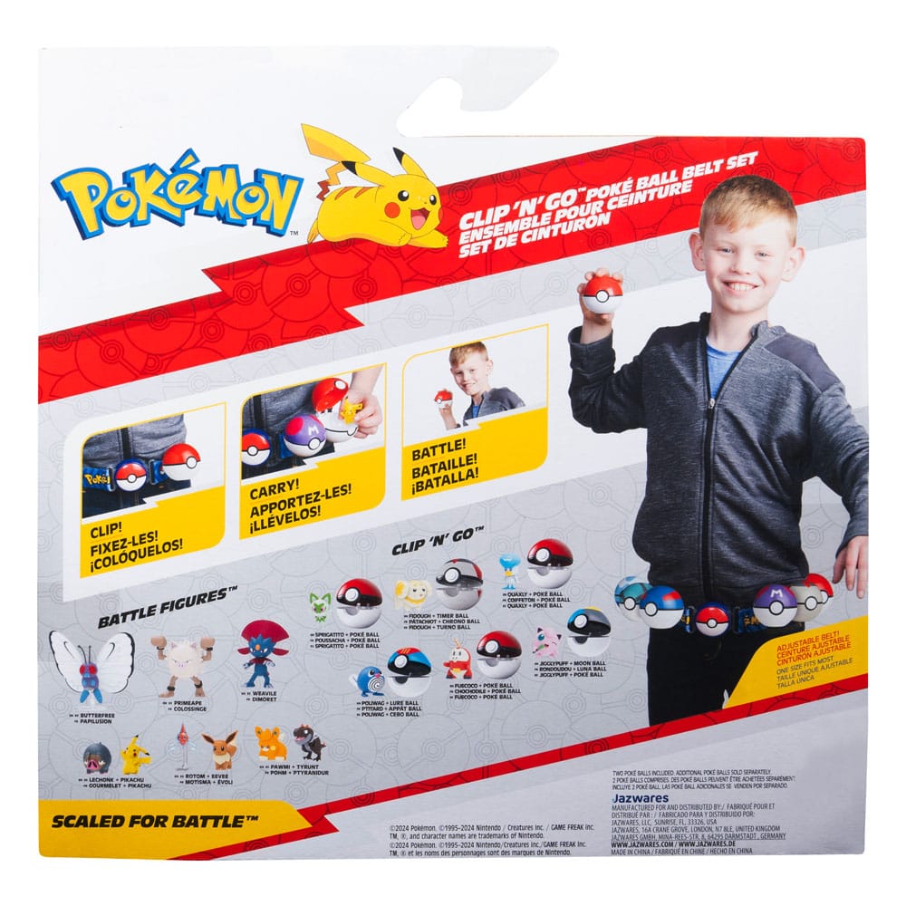 Pokémon Clip'n'Go Poké Ball Belt Set Repeat Ball, Dusk Ball & Cubone - Action Figures - Jazwares - Hobby Figures UK