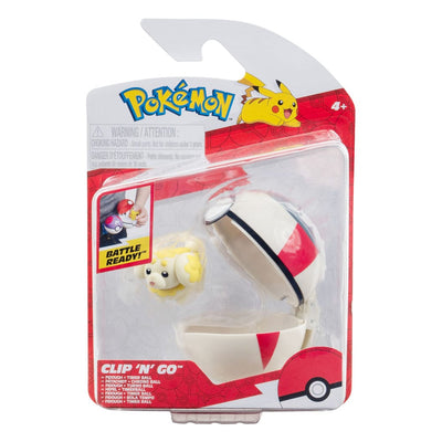 Pokémon Clip'n'Go Poké Balls Fidough & Timer Ball - Mini Figures - Jazwares - Hobby Figures UK