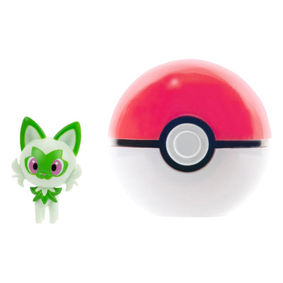 Pokémon Clip'n'Go Poké Balls Sprigatito with Poké Ball - Mini Figures - Jazwares - Hobby Figures UK