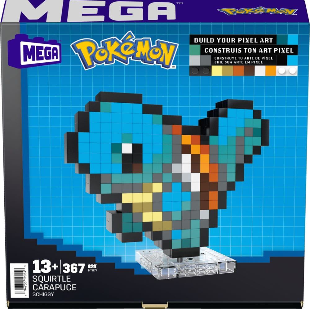 Pokémon MEGA Construction Set Squirtle Pixel Art - Mini Figures - Mattel - Hobby Figures UK