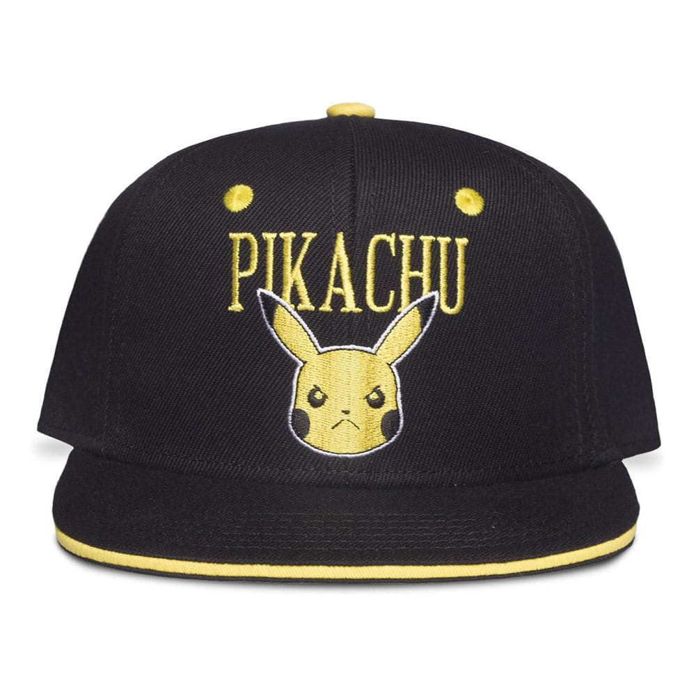 Pokémon Snapback Cap Angry Pikachu Black - Apparel & Accessories - Difuzed - Hobby Figures UK