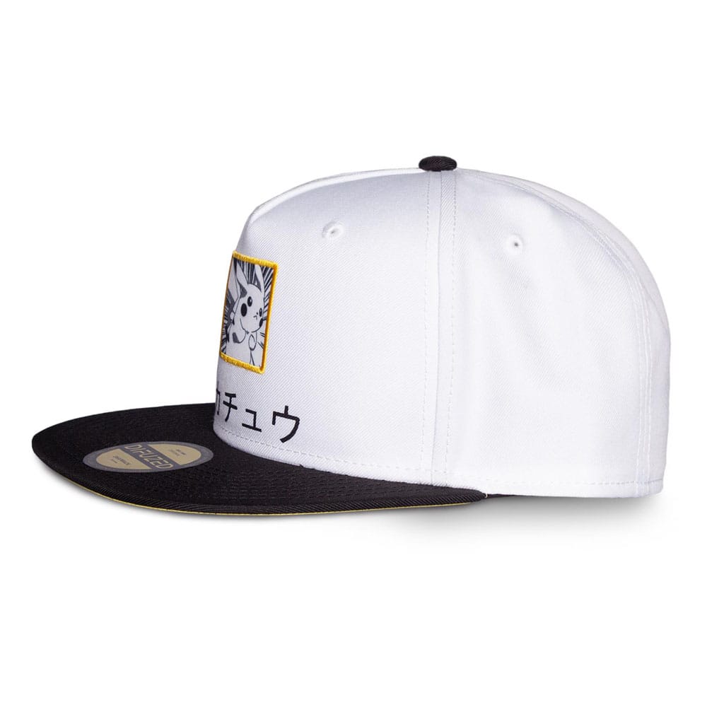 Pokémon Snapback Cap Pikachu Black, White, Yellow - Apparel & Accessories - Difuzed - Hobby Figures UK