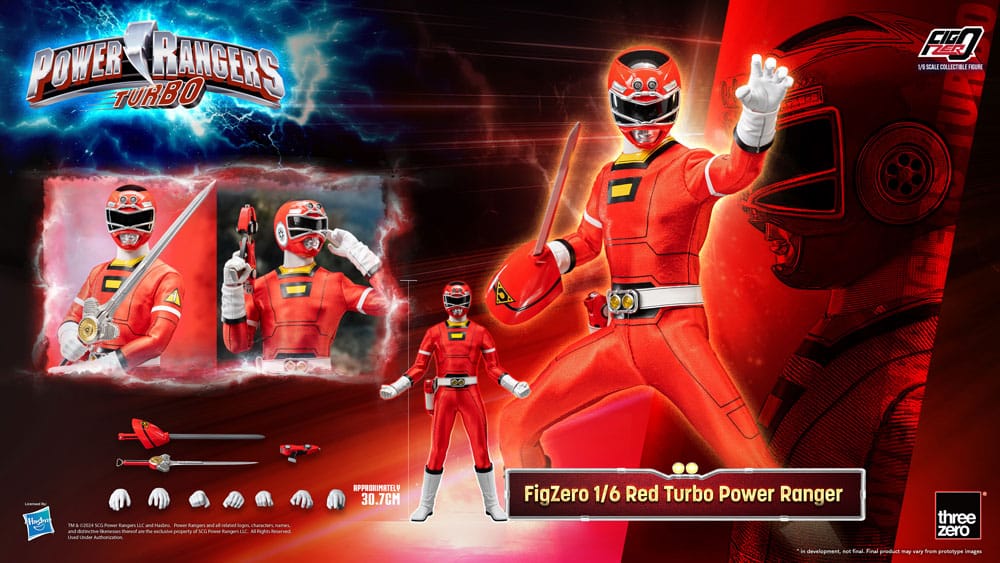 Power Rangers Turbo FigZero Action Figure 1/6 Red Turbo Power Ranger 30cm - Action Figures - ThreeZero - Hobby Figures UK