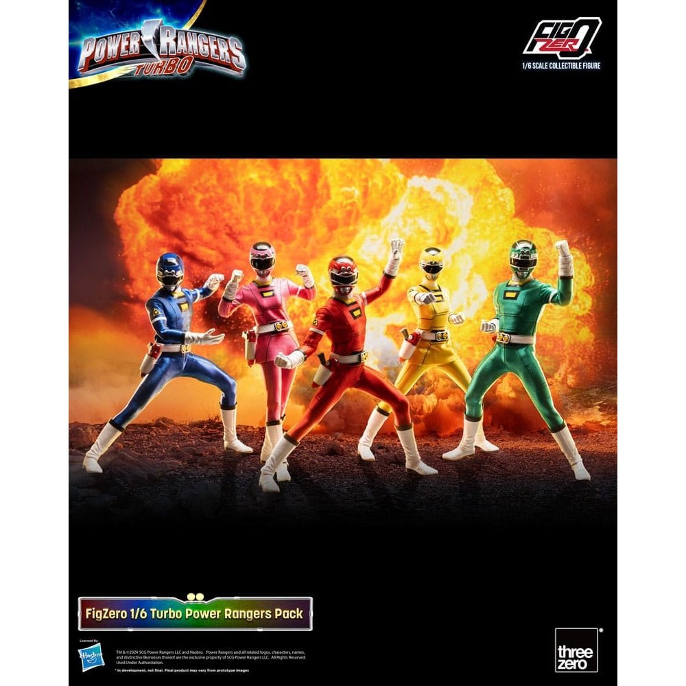 Power Rangers Turbo FigZero Action Figures 1/6 5-Pack Turbo Power Rang ...