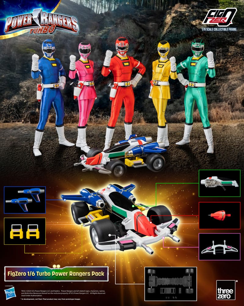 Power Rangers Turbo FigZero Action Figures 1/6 5-Pack Turbo Power Rangers 30cm - Action Figures - ThreeZero - Hobby Figures UK