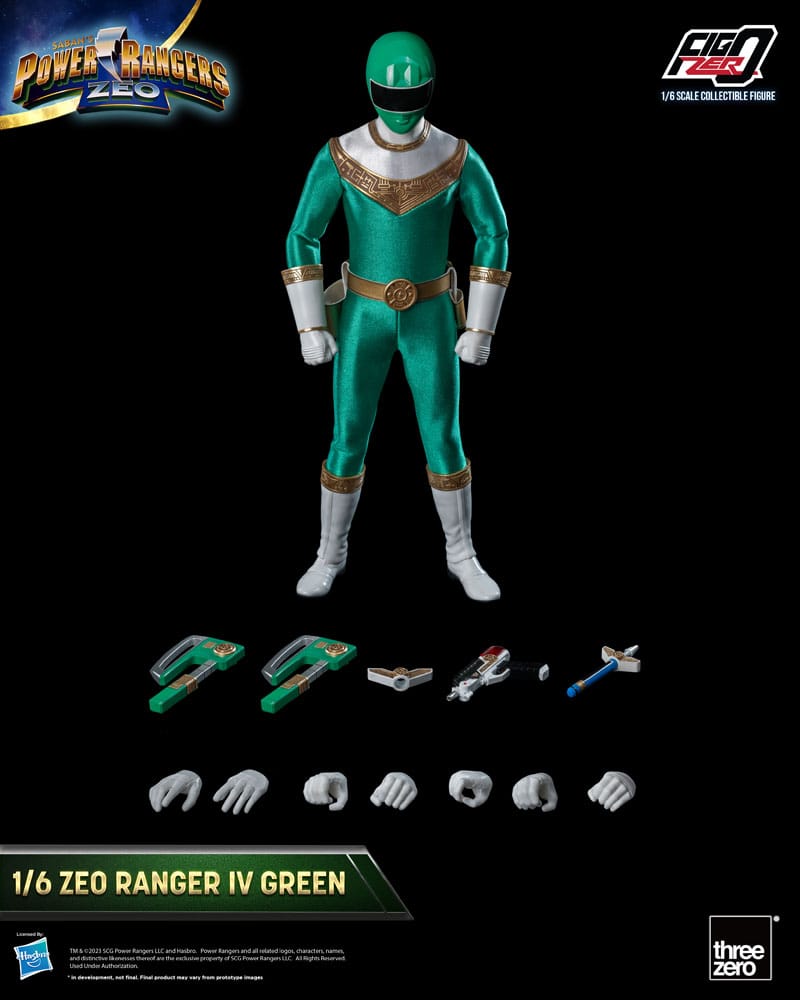 Power Rangers Zeo FigZero Action Figure 1/6 Ranger IV Green 30cm - Action Figures - ThreeZero - Hobby Figures UK