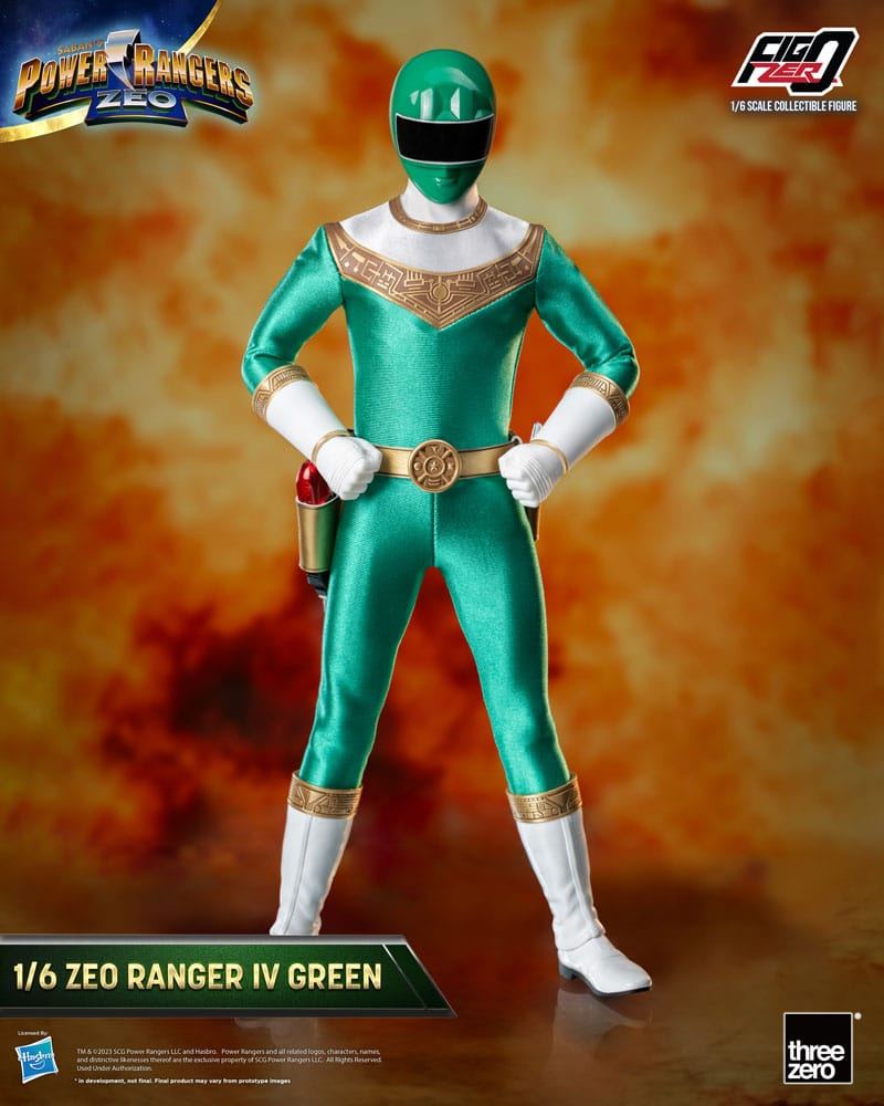 Power Rangers Zeo FigZero Action Figure 1/6 Ranger IV Green 30cm - Action Figures - ThreeZero - Hobby Figures UK