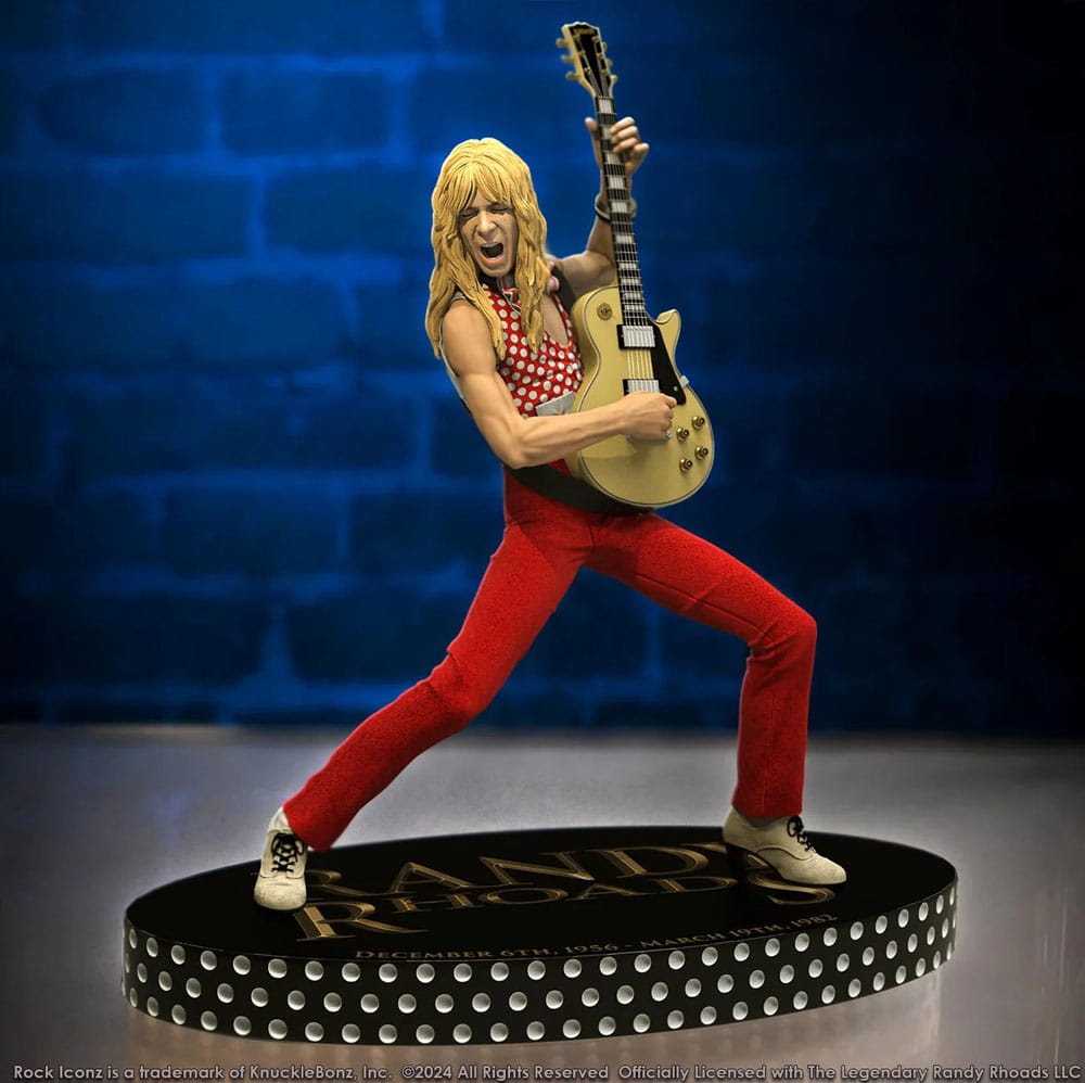 Randy Rhoads IV Rock Iconz Statue The Early Years Red Version 24cm