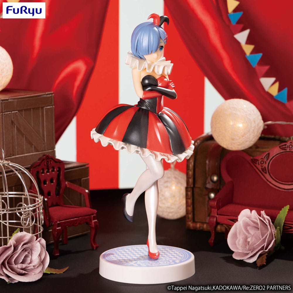 Re:ZERO SSS PVC Statue Rem in Circus Pearl Color Ver. 21cm - Scale Statue - Furyu - Hobby Figures UK