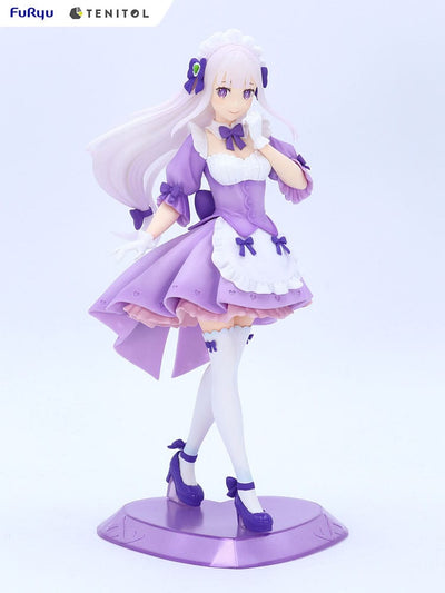 Re:ZERO Starting Life in Another World Tenitol PVC Statue Maid Emilia 28cm - Scale Statue - Furyu - Hobby Figures UK