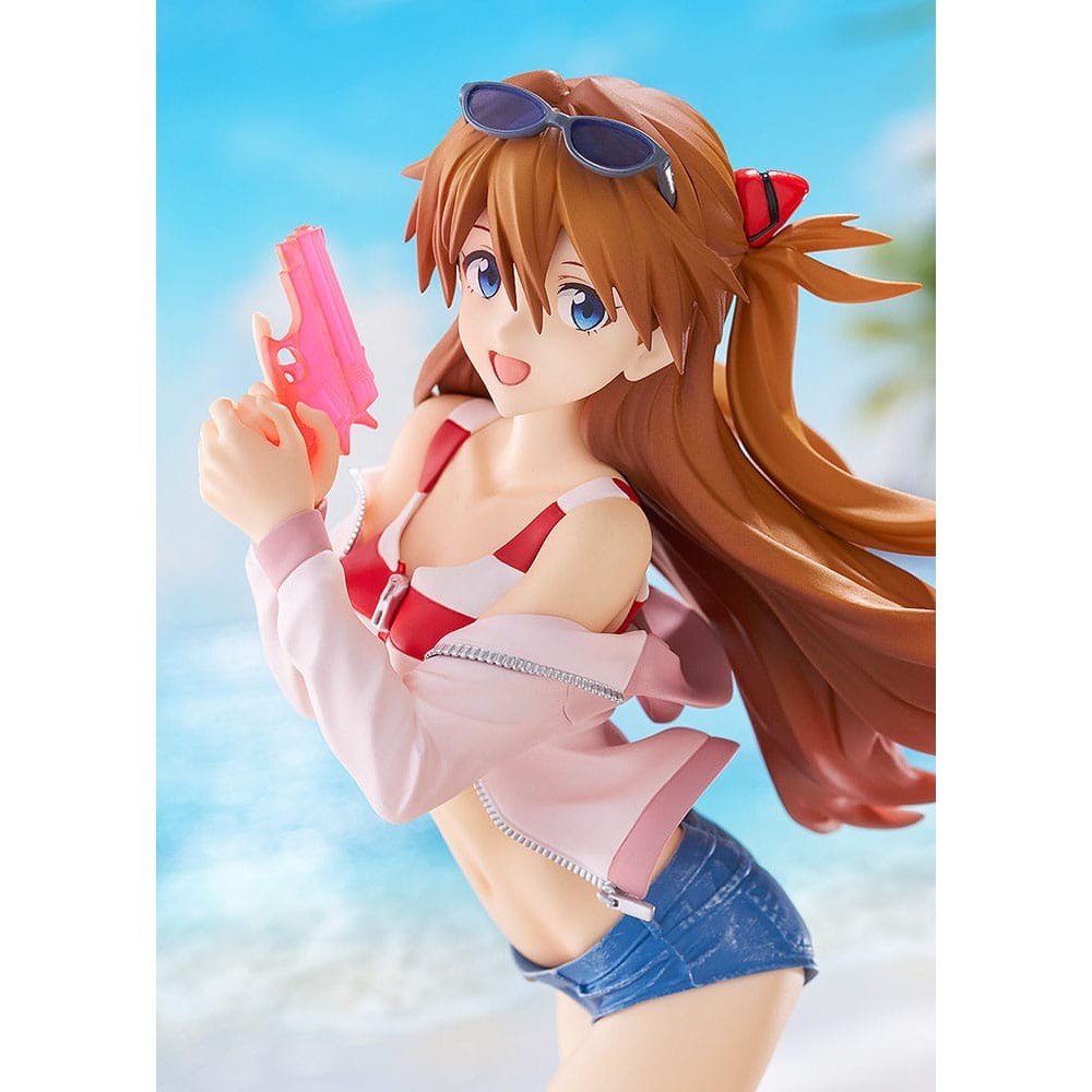 Rebuild of Evangelion Pop Up Parade L PVC Statue Beach Queens: Asuka Shikinami Langley 22cm - Scale Statue - Good Smile Company - Hobby Figures UK