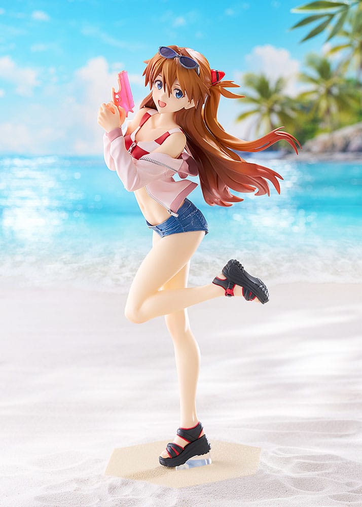 Rebuild of Evangelion Pop Up Parade L PVC Statue Beach Queens: Asuka Shikinami Langley 22cm - Scale Statue - Good Smile Company - Hobby Figures UK