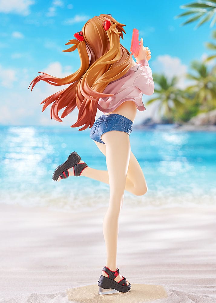 Rebuild of Evangelion Pop Up Parade L PVC Statue Beach Queens: Asuka Shikinami Langley 22cm - Scale Statue - Good Smile Company - Hobby Figures UK