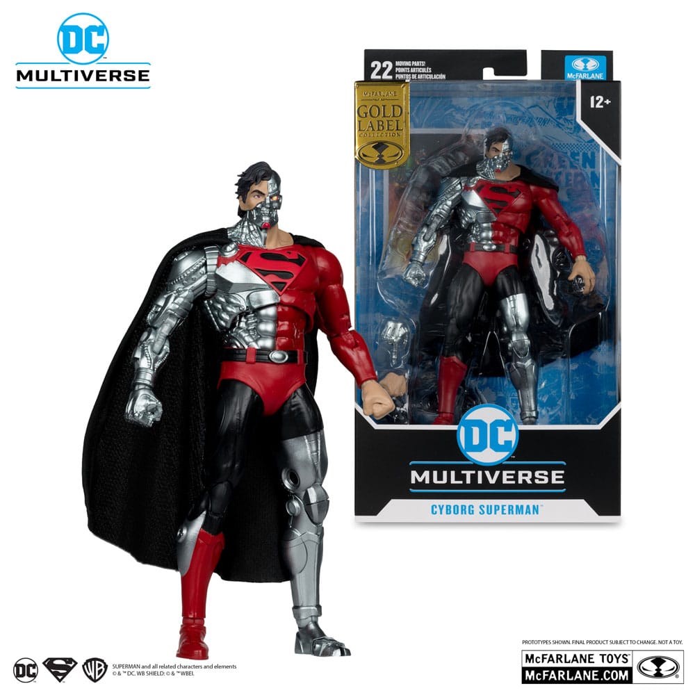 Revenge of the Green Lanterns DC Multiverse Action Figure Cyborg Superman (Gold Label) 18cm - Action Figures - McFarlane Toys - Hobby Figures UK
