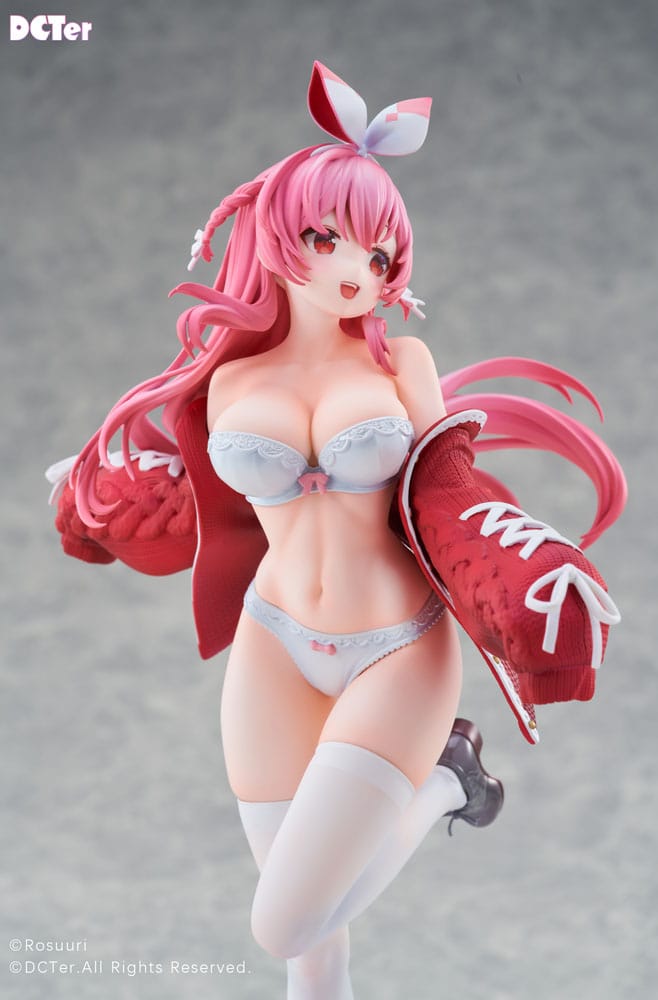 Rosuuri Original Character PVC Statue 1/7 White Rabbit Rosu Swimsuit Ver. DCTer 25cm - Scale Statue - DCTer - Hobby Figures UK
