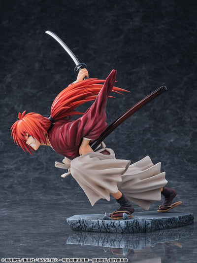 Rurouni Kenshin: Meiji Kenkaku Romantan Kyoto Douran PVC Statue 1/6 Kenshin Himura Amakakeruryuunohirameki Ver. 26cm - Scale Statue - Bellfine - Hobby Figures UK