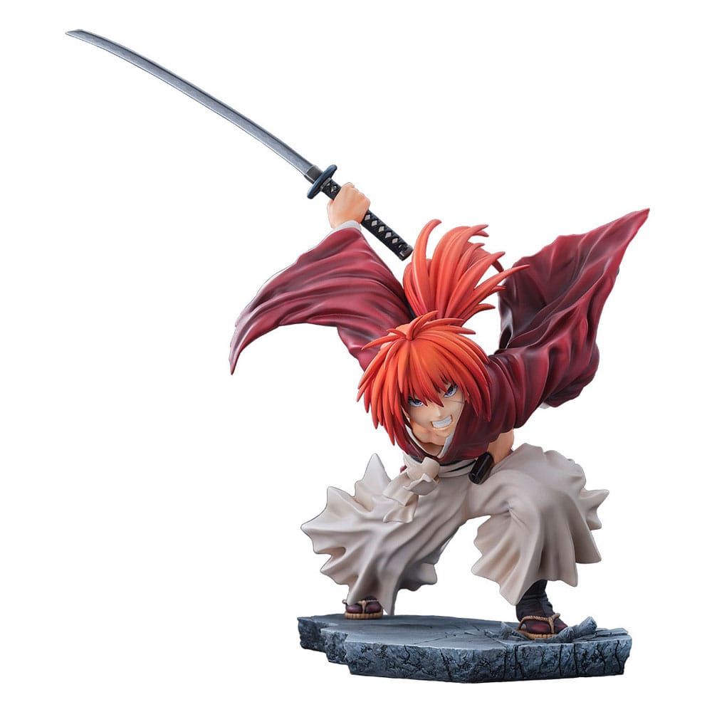 Rurouni Kenshin: Meiji Kenkaku Romantan Kyoto Douran PVC Statue 1/6 Kenshin Himura Amakakeruryuunohirameki Ver. 26cm - Scale Statue - Bellfine - Hobby Figures UK
