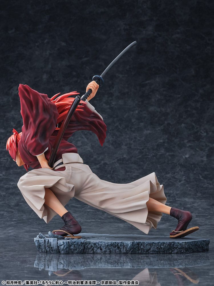 Rurouni Kenshin: Meiji Kenkaku Romantan Kyoto Douran PVC Statue 1/6 Kenshin Himura Amakakeruryuunohirameki Ver. 26cm - Scale Statue - Bellfine - Hobby Figures UK