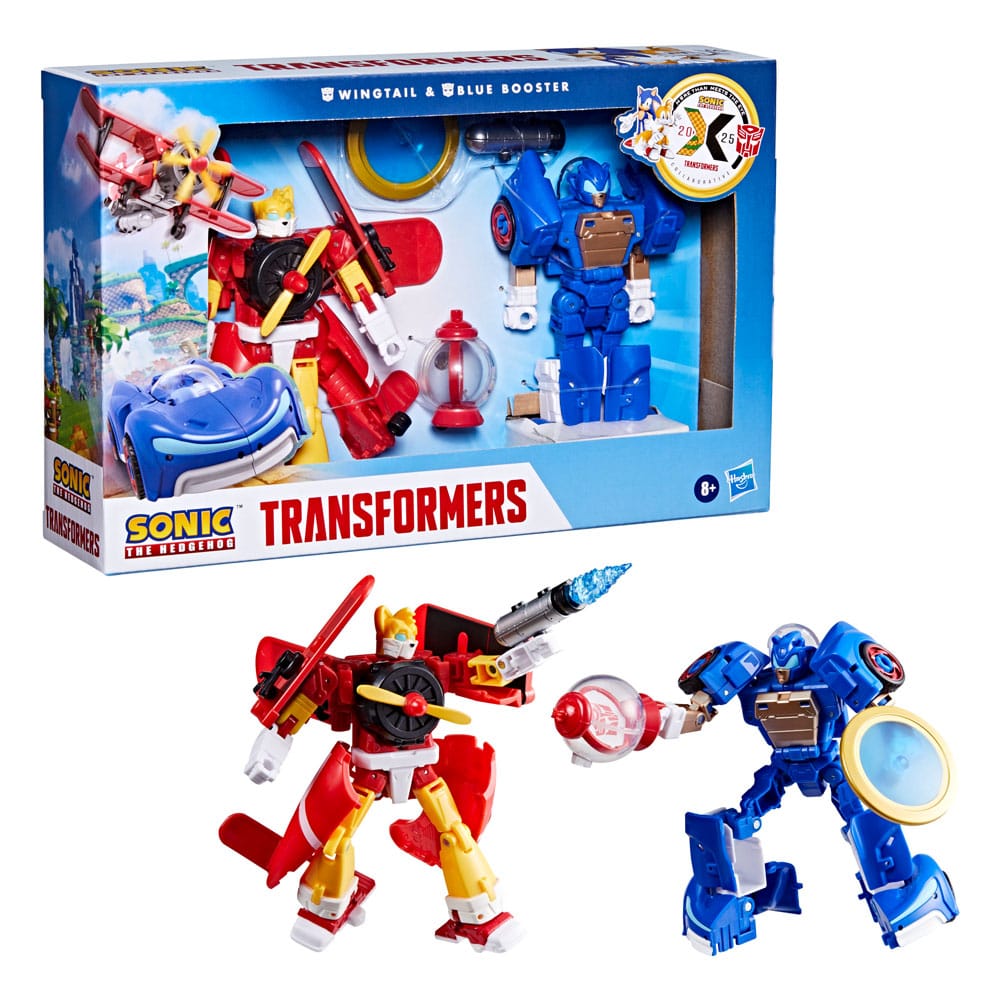 Sonic the Hedgehog x Transformers Action Figure Wingtail & Blue Booster 13cm - Action Figures - Hasbro - Hobby Figures UK