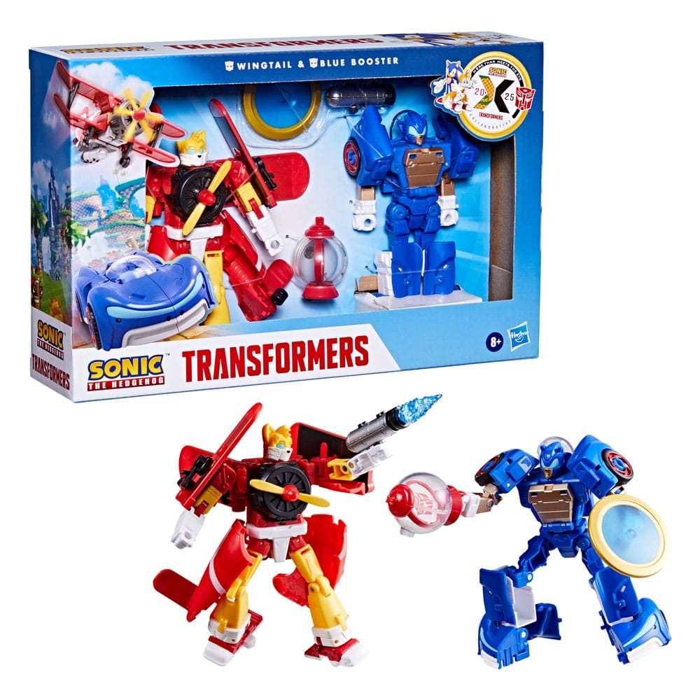 Sonic the Hedgehog x Transformers Action Figure Wingtail & Blue Booste ...