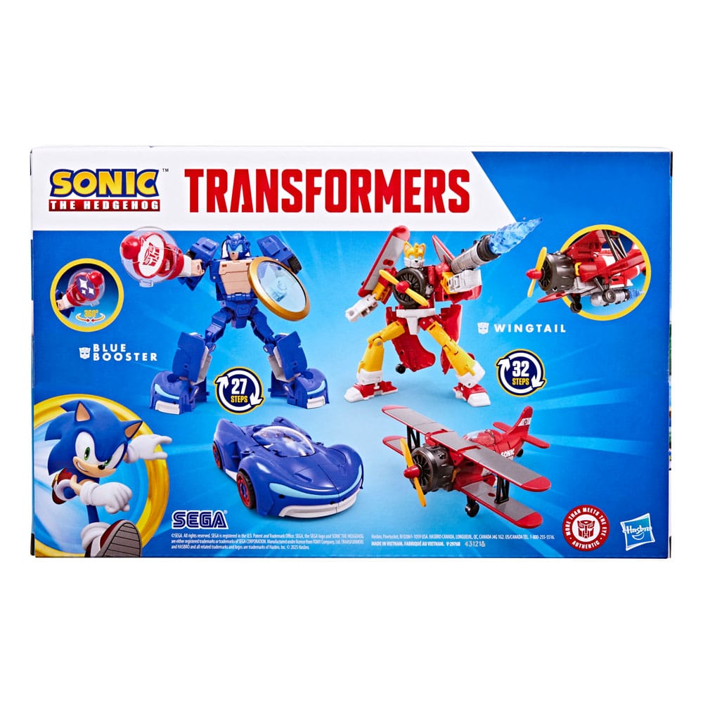 Sonic the Hedgehog x Transformers Action Figure Wingtail & Blue Booster 13cm - Action Figures - Hasbro - Hobby Figures UK