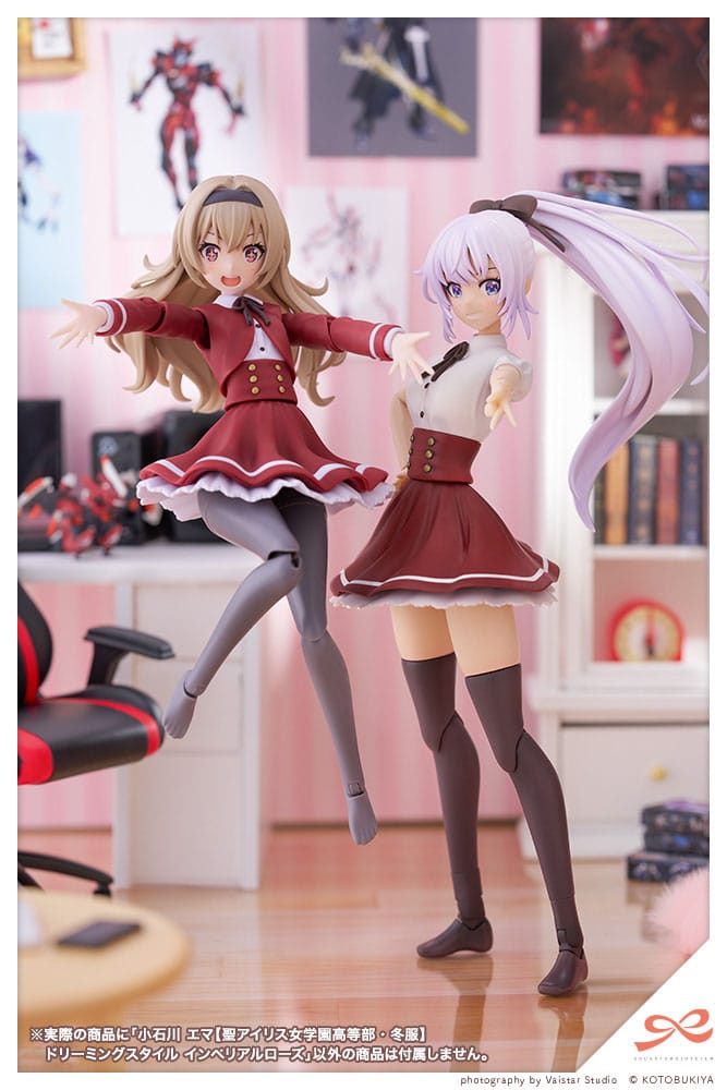 Sousai Shojo Teien Plastic Model Kit 1/10 Emma Koishikawa (St. Iris Gakuen Girl´s High School Winter Clothes) Dreaming Style Imperial Rose 14cm - Model Kit - Kotobukiya - Hobby Figures UK