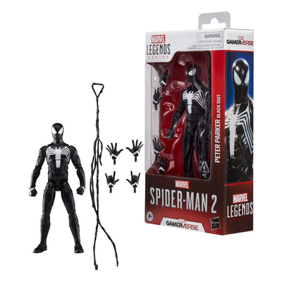 Spider-Man 2 Marvel Legends Gamerverse Action Figure Peter Parker (Black Suit) 15cm - Action Figures - Hasbro - Hobby Figures UK