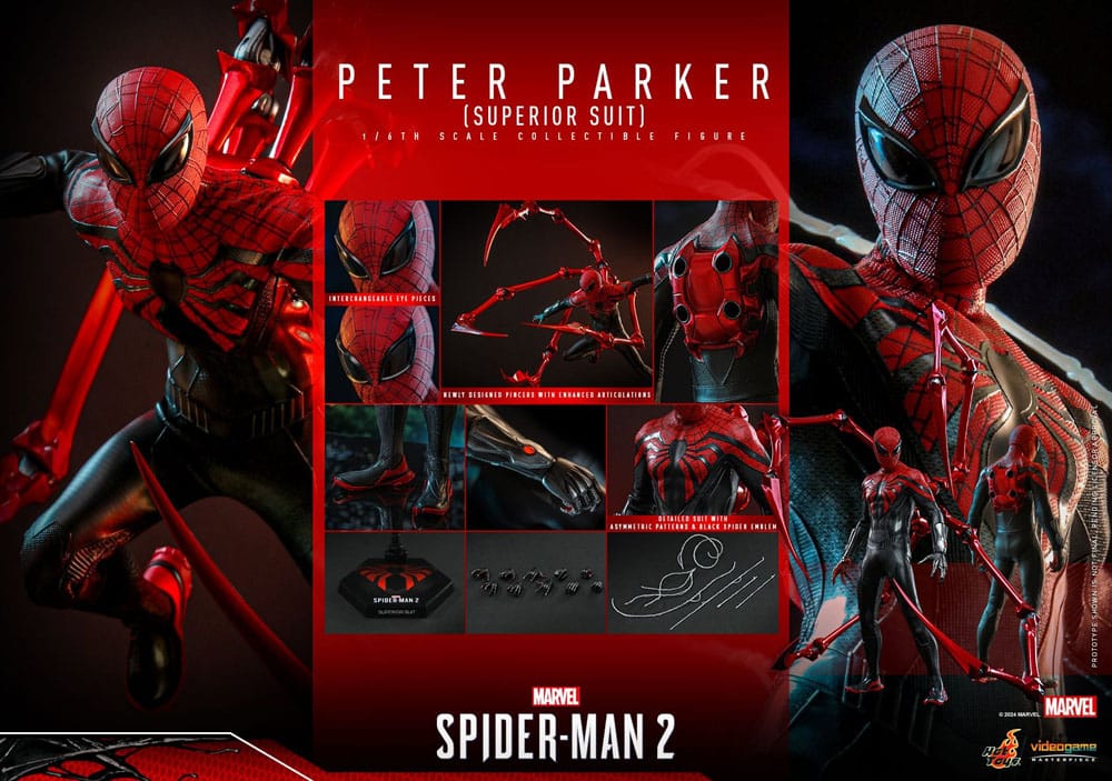 Spider-Man 2 Video Game Masterpiece Action Figure 1/6 Peter Parker (Superior Suit) 30cm - Action Figures - Hot Toys - Hobby Figures UK