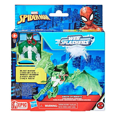 Spider-Man Epic Hero Series Web Splashers Action Figure Green Symbiote Hydro Wing Blast 10cm - Action Figures - Hasbro - Hobby Figures UK