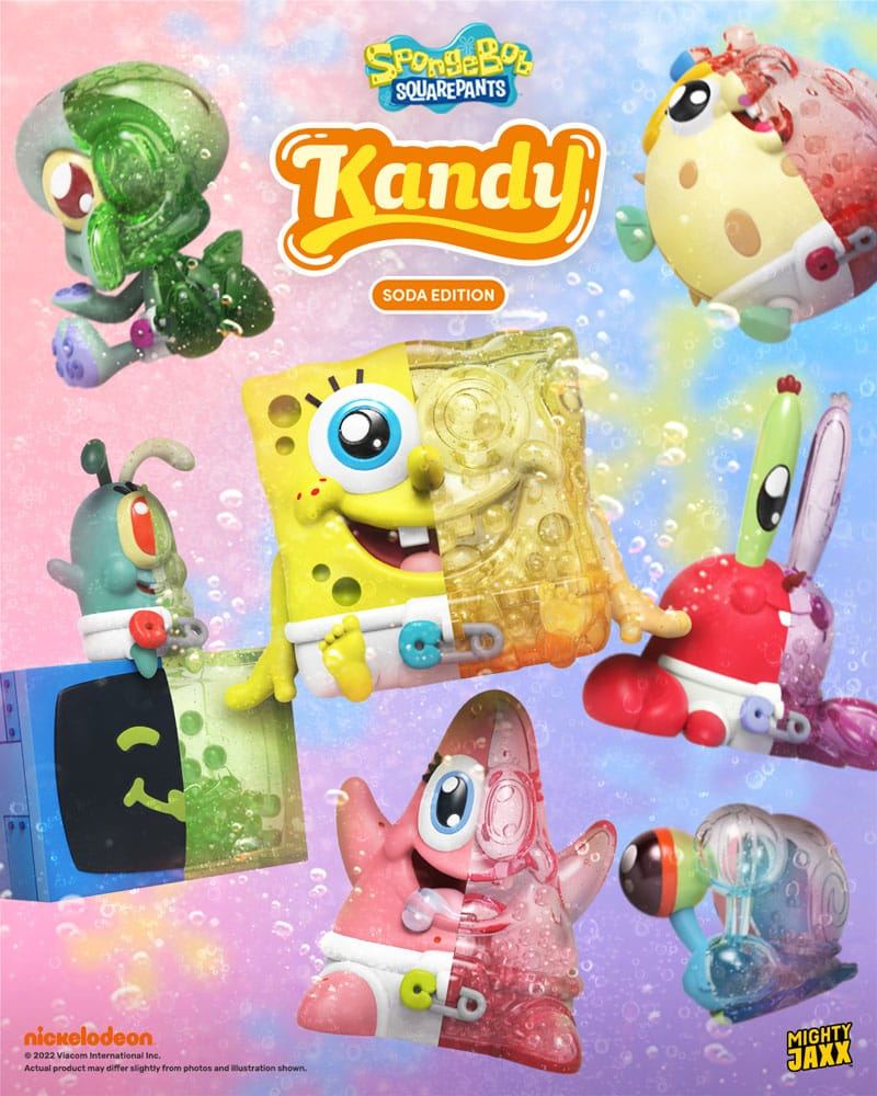 Spongebob Squarepants Blind Box Kandy x Jason Freeny Collection Spongebob (Soda Edition) Display (6) - Scale Statue - Mighty Jaxx - Hobby Figures UK