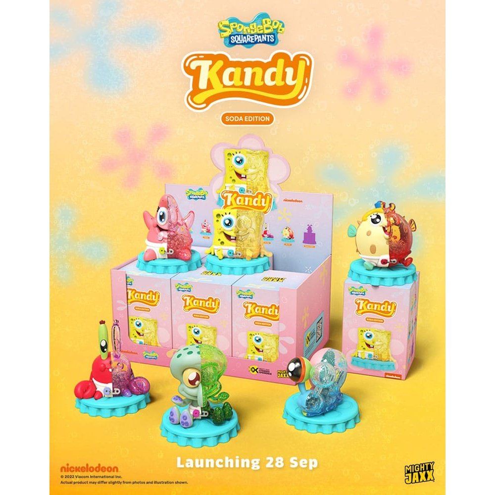 Spongebob Squarepants Blind Box Kandy x Jason Freeny Collection Spongebob (Soda Edition) Display (6) - Scale Statue - Mighty Jaxx - Hobby Figures UK