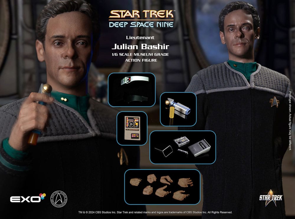 Star Trek: Deep Space Nine Action Figure 1/6 Dr. Julian Bashir 30cm - Action Figures - EXO-6 - Hobby Figures UK