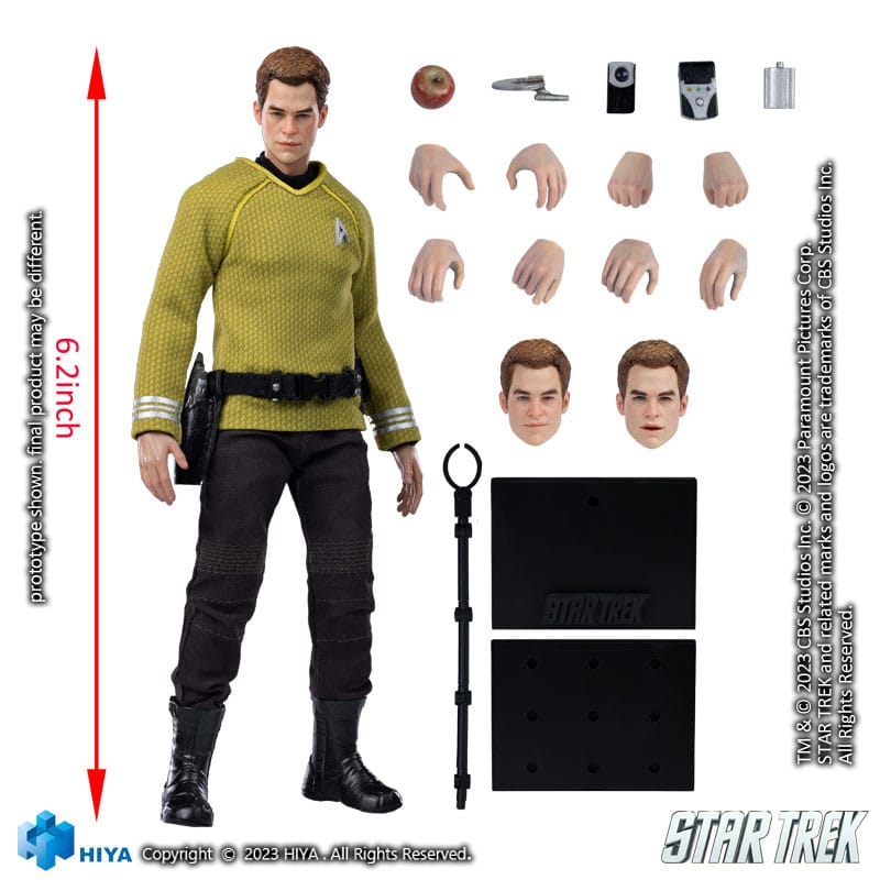 Star Trek Exquisite Super Series  Action Figure 1/12 Kirk 16cm - Action Figures - Hiya Toys - Hobby Figures UK