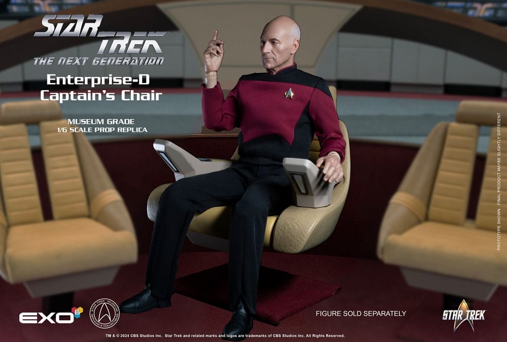 Star Trek: The Next Generation 1/6 Enterprise-D Captain's Chair 19cm - Scale Statue - EXO-6 - Hobby Figures UK