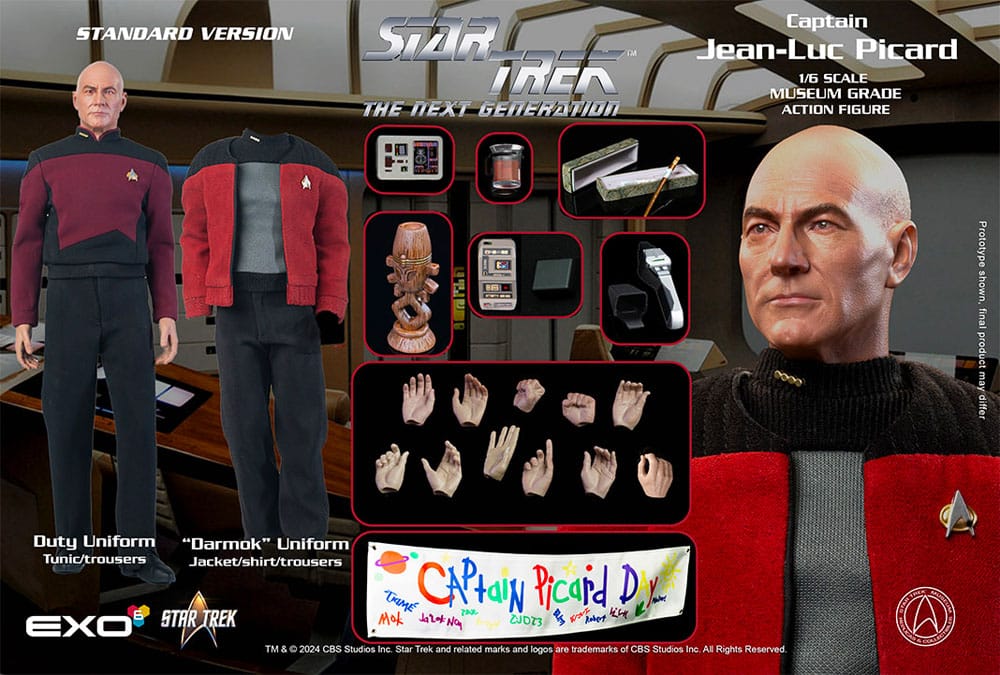 Star Trek: The Next Generation Action Figure 1/6 Captain Jean-Luc Picard 30cm - Action Figures - EXO-6 - Hobby Figures UK