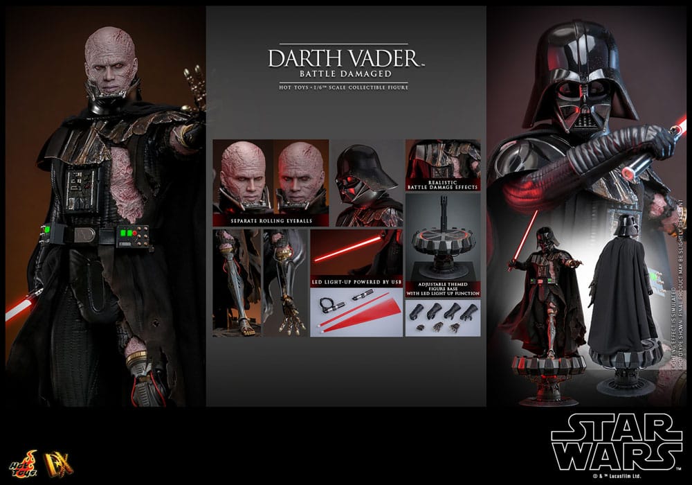 Star Wars Action Figure 1/6 Darth Vader (Battle Damaged) 35cm - Action Figures - Hot Toys - Hobby Figures UK