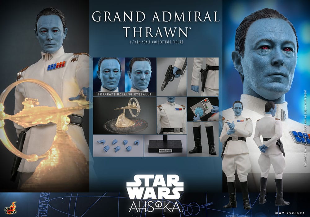 Star Wars: Ahsoka Action Figure 1/6 Grand Admiral Thrawn 32cm - Action Figures - Hot Toys - Hobby Figures UK