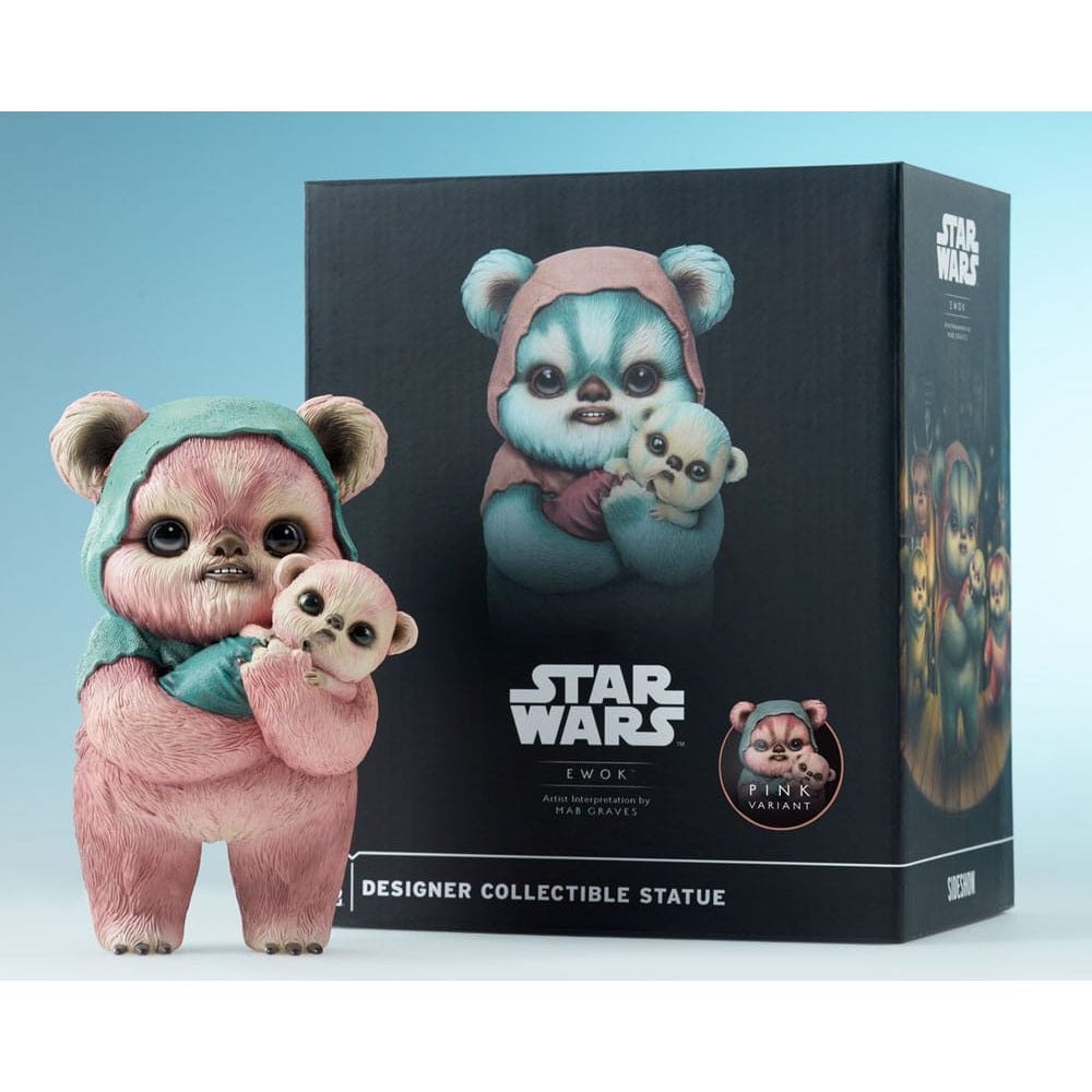 Star Wars Designer Statue Ewok by Mab Graves Pink Variant 18cm