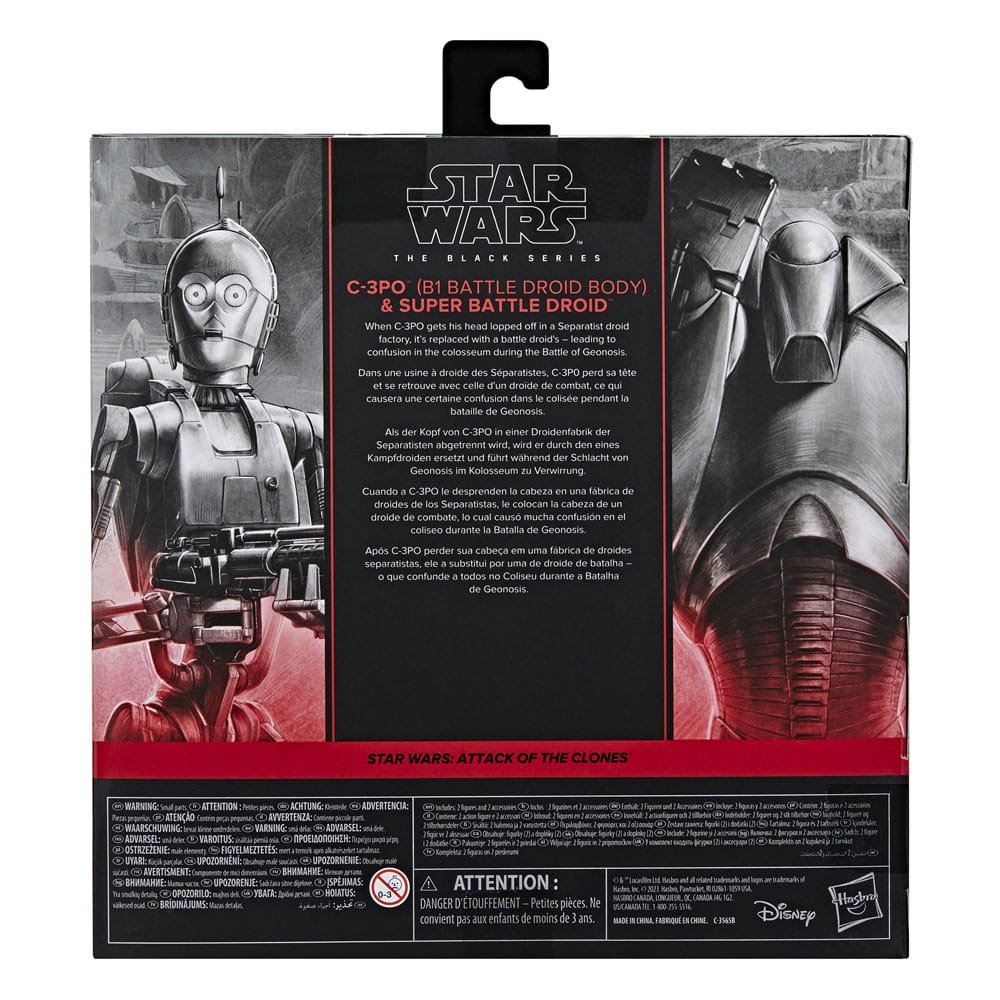 Star Wars Episode II Black Series Action Figure 2-Pack C-3PO (B1 Battle Droid Body) & Super Battle Droid 15cm - Action Figures - Hasbro - Hobby Figures UK