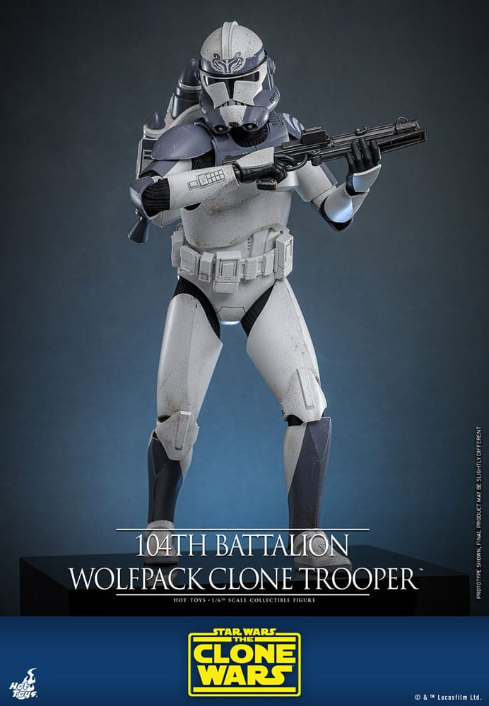 Star Wars The Clone Wars Action Figure 1/6 104th Battalion Wolfpack Clone Trooper 30cm - Action Figures - Hot Toys - Hobby Figures UK
