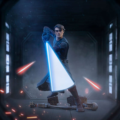 Star Wars: The Clone Wars Deluxe Art Scale Statue 1/10 Anakin Skywalker 19cm - Scale Statue - Iron Studios - Hobby Figures UK